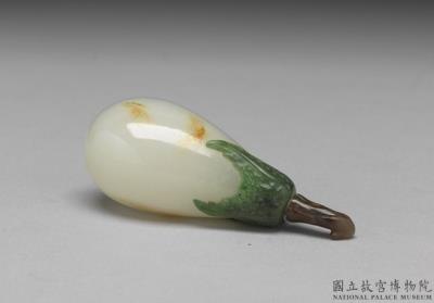 图片[2]-Jade snuff bottle in the shape of an aubergine, Qing dynasty, 18th century-China Archive